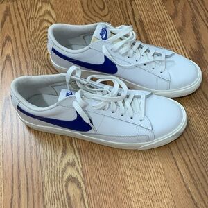 Men’s Nike Blazer Low Leather White Astronomy Blue Sail Size 9